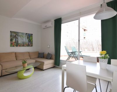 Barcelona beautiful apartment with terrace, air conditioning, Poble Sec